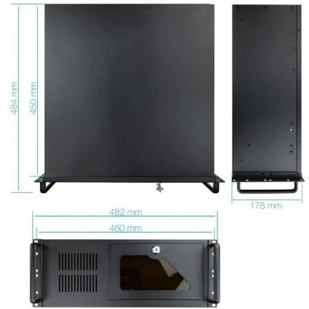 TooQ Caja Rack 4U RACK-406N-USB3 para Rack 19 Pulgadas, MicroATX, Mini-ITX, ATX, E-ATX, con Ventiladores, USB 3.0 TooQ Caja Rack 4U RACK-406N-USB3 para Rack 19 Pulgadas, MicroATX, Mini-ITX, ATX, E-ATX, con Ventiladores, USB 3.0